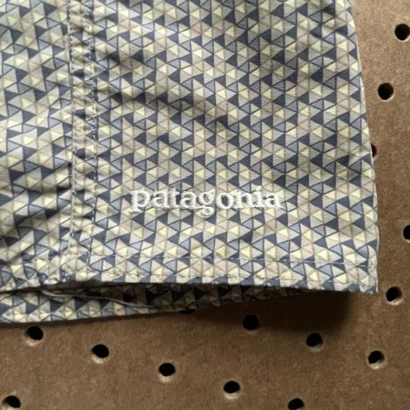 Patagonia Board Shorts Swim Logo Geometric Gray Size 34 Men